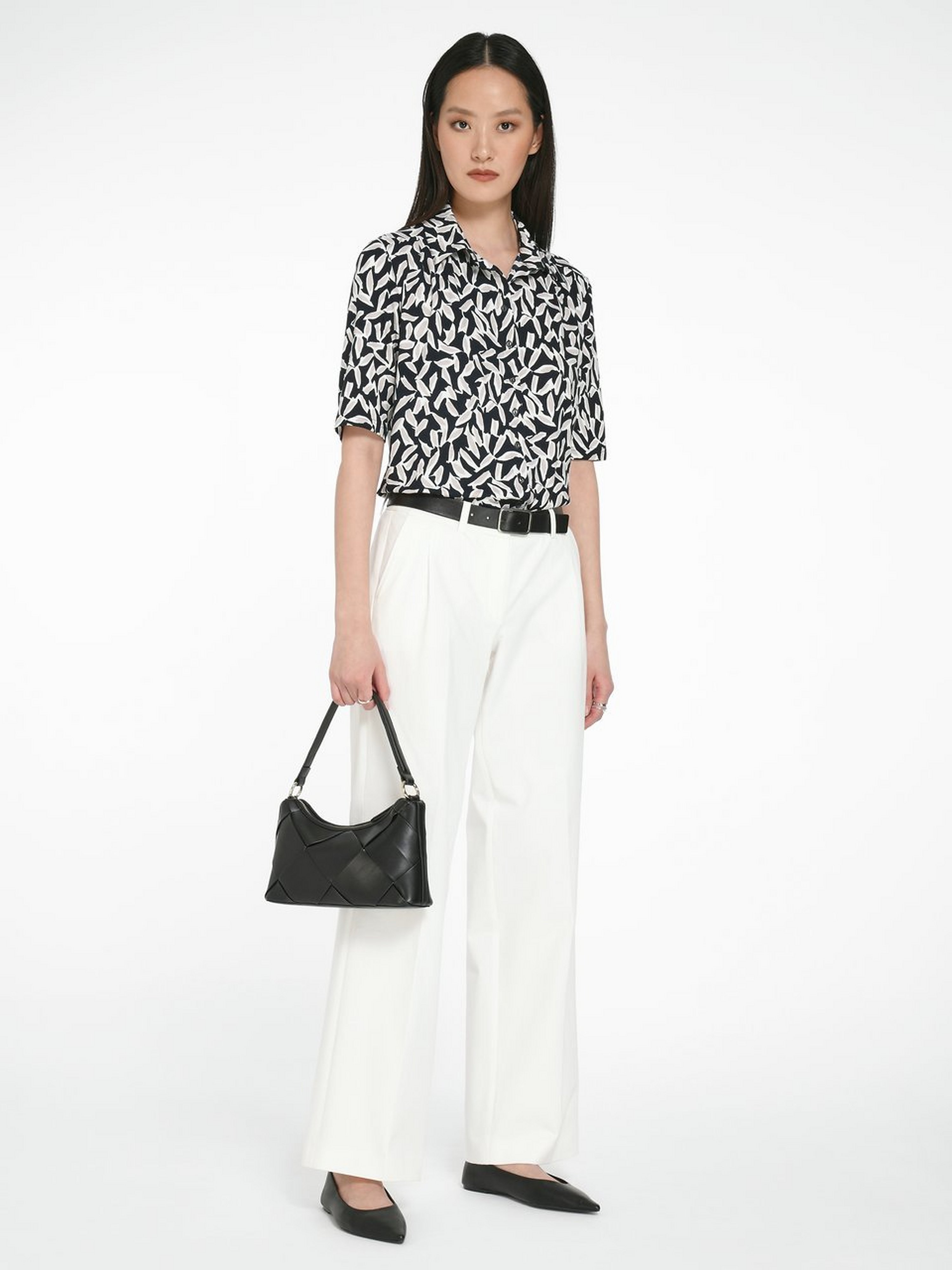 Jersey-Bluse mit langem 1/2-Arm