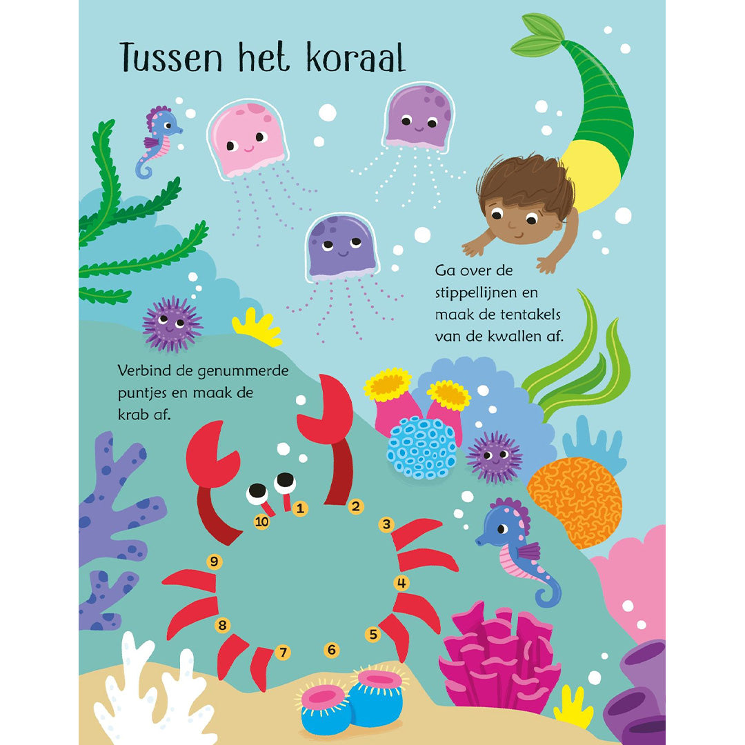 Usborne uitwisboek zeemeerminspelletjes