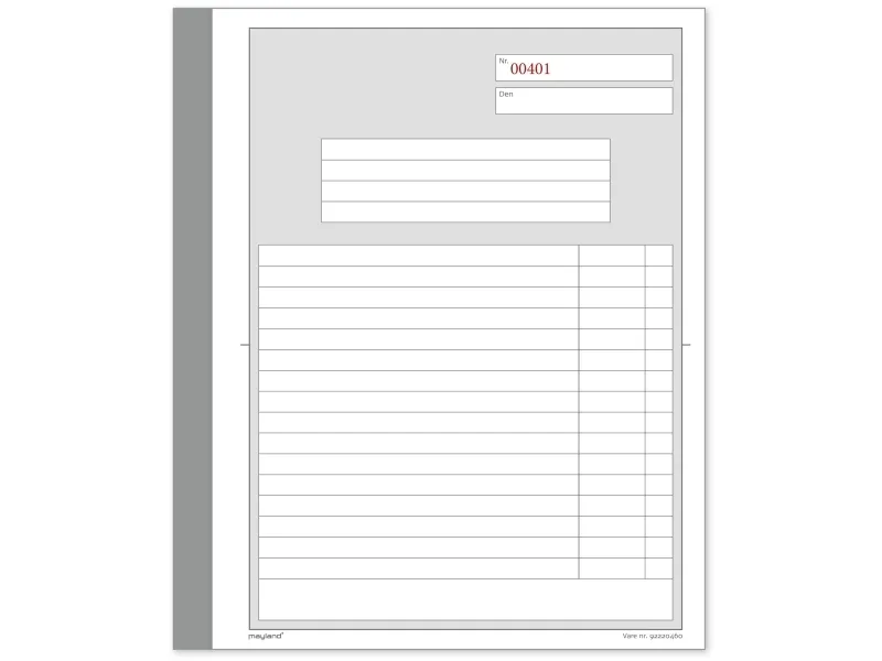 Triplikatbog 148x200 mm med 3x50 blade