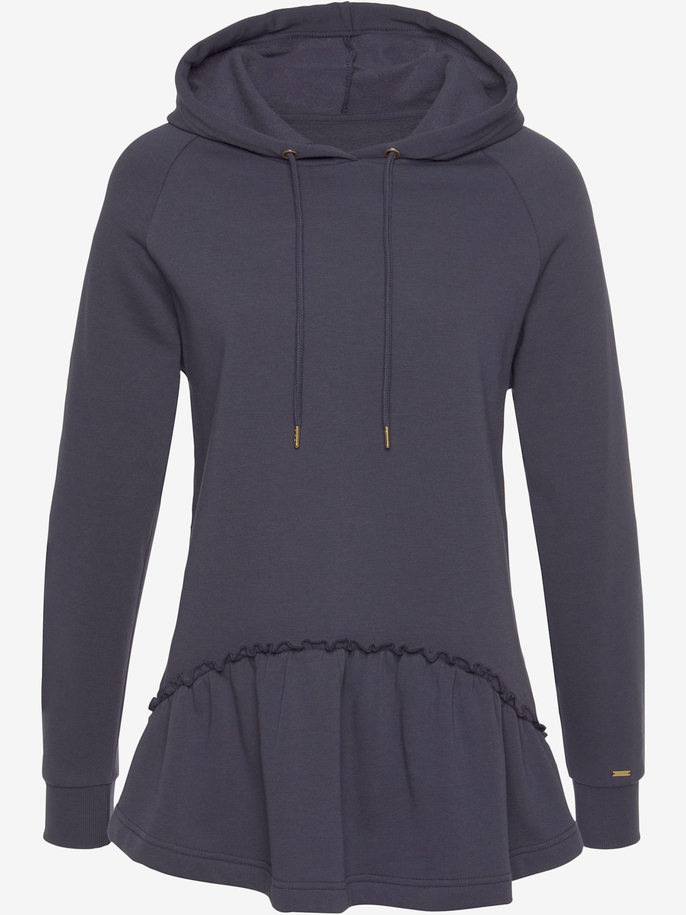 Sweatshirt à capuche avec petits volants