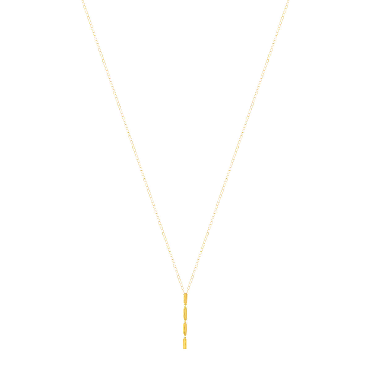 Collier or 750 jaune, motif perlé 45 cm