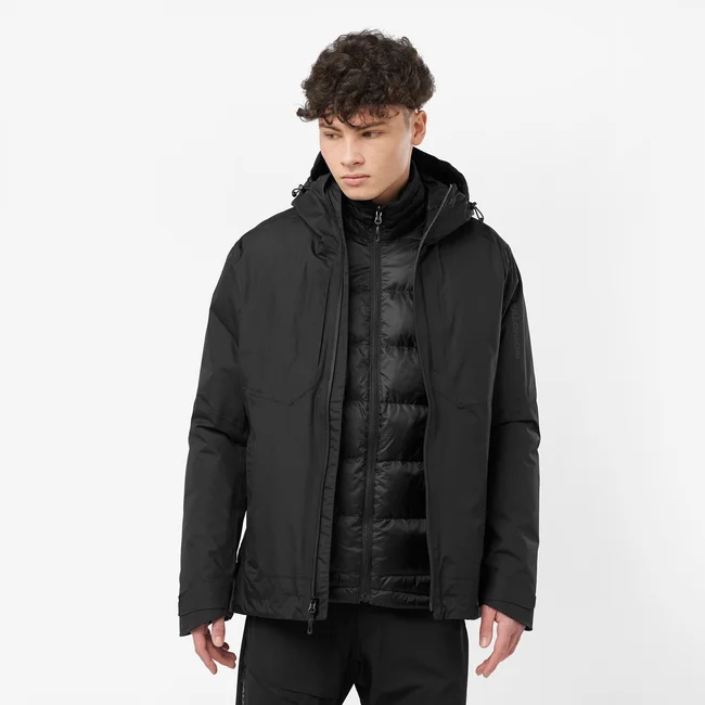 PATROLLER 3-IN-1 DOWN  Doudoune à capuche pour homme DEEPBLACK