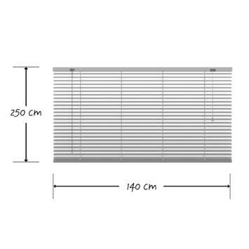 KARWEI aluminium jaloezie 16 mm zilver (kleurnr. 221) 140x250 cm (bxh)