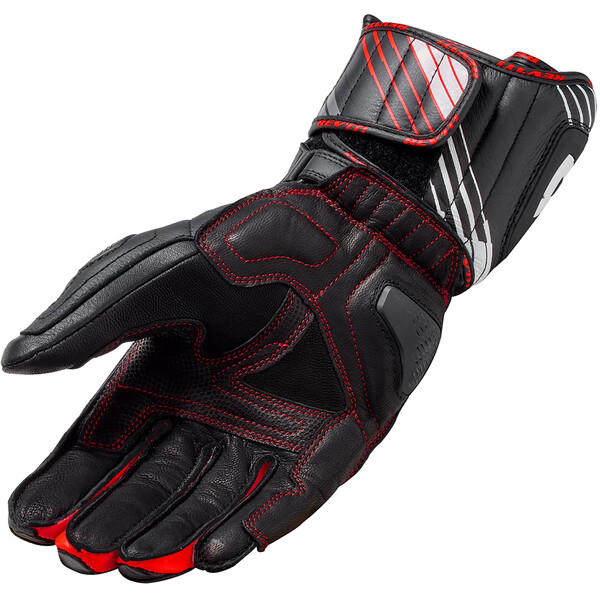 Rev'it - Gants Apex Noir / Rouge fluo / Blanc