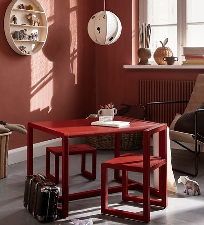 ferm Living Hocker - Little Architect - 33x23x23 cm - Poppy rot