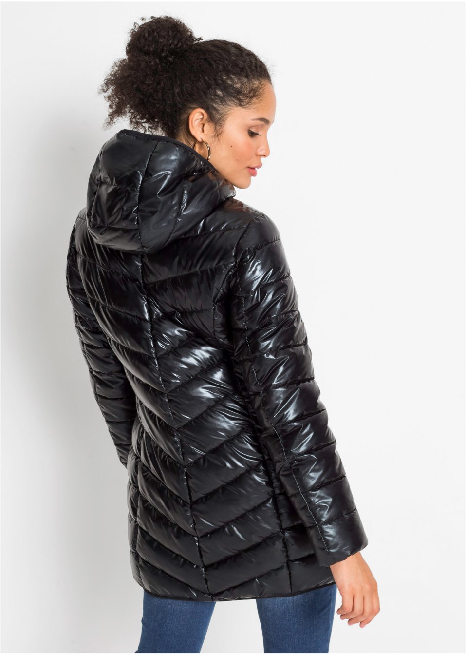 Manteau matelassé effet métallique