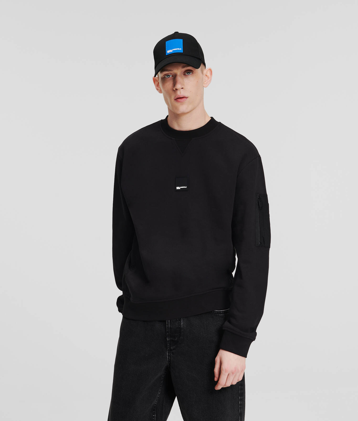 SWEAT-SHIRT KLJ EN MATIÈRES MÉLANGÉES