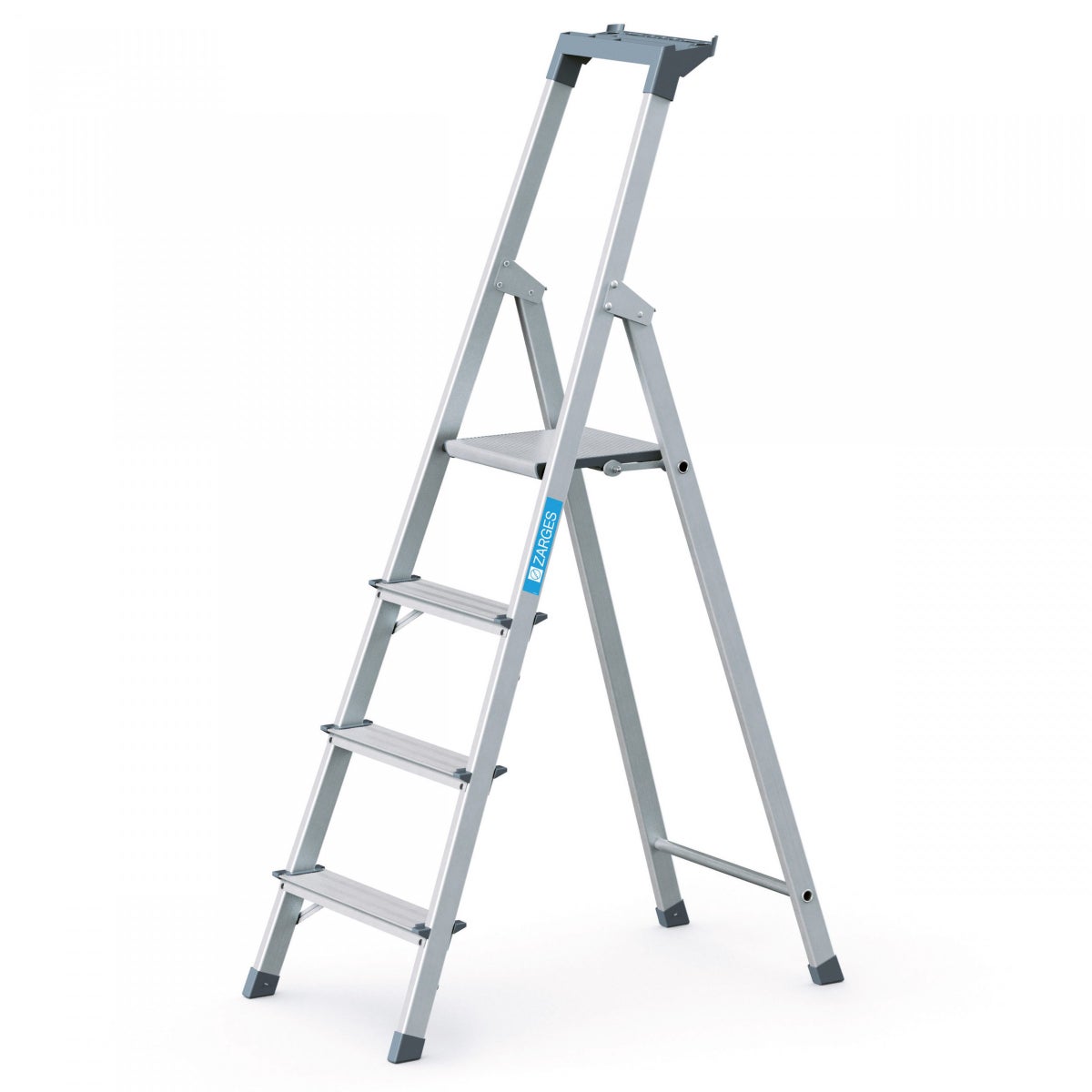 Zarges geklonken trapladder, geanodiseerd Scana S, 4 treden