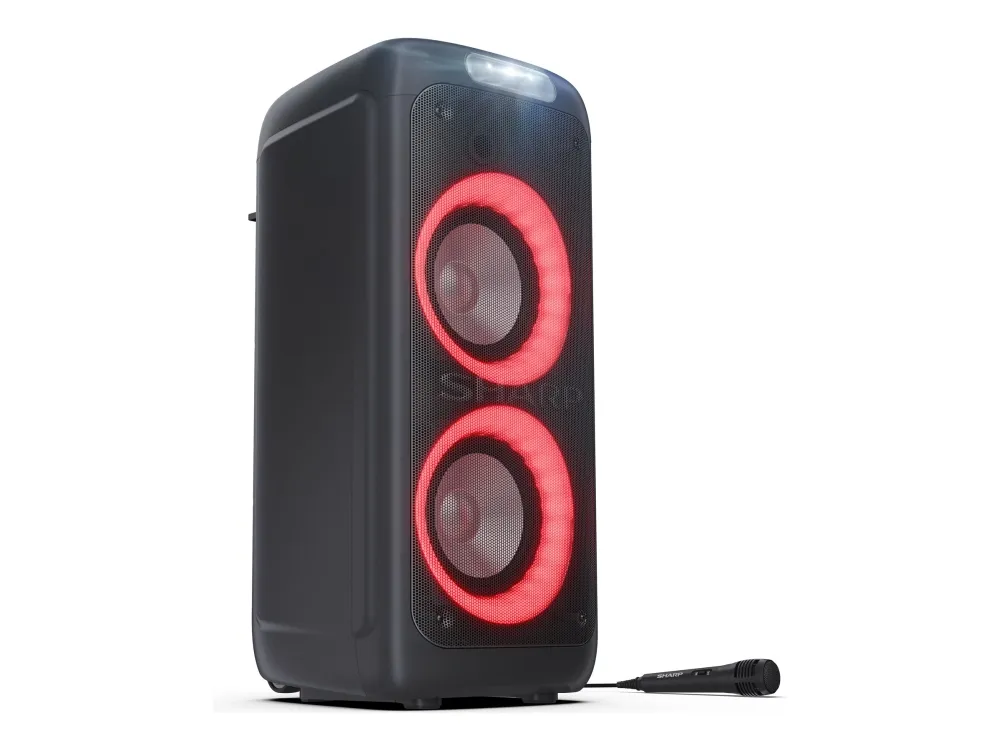 Sharp XParty Street Beat PS-949 - Festhøjttaler - trådløs - Bluetooth - App-kontrolleret - sort (gitterfarve - sort)