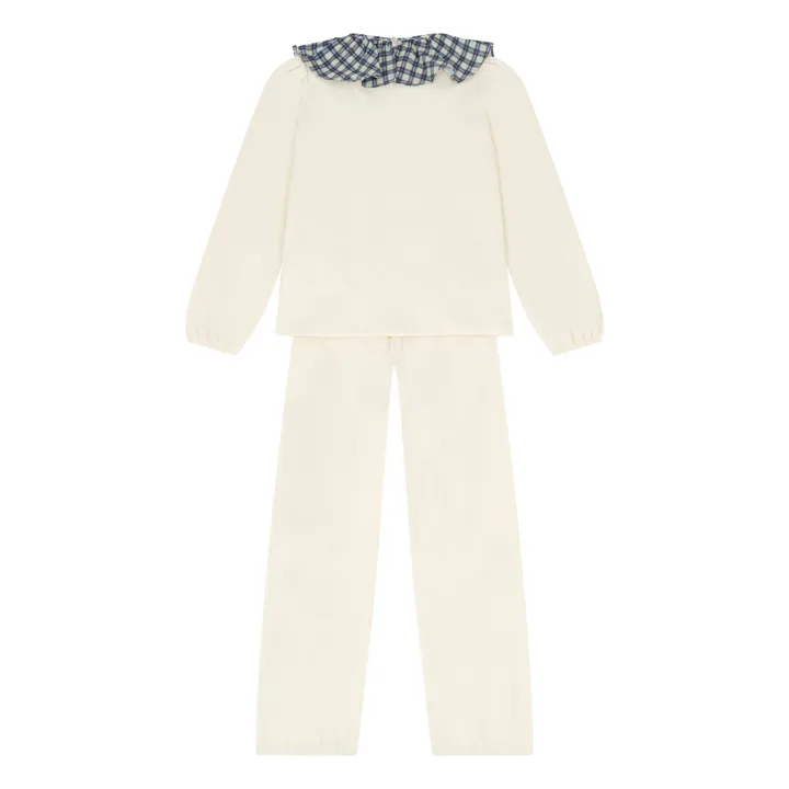 Risu Risu Pyjama Jersey Bio Français Pierrot | Ecru