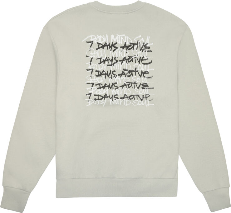 7 Days Active Organic Graphic Crewneck 820 northern droplet