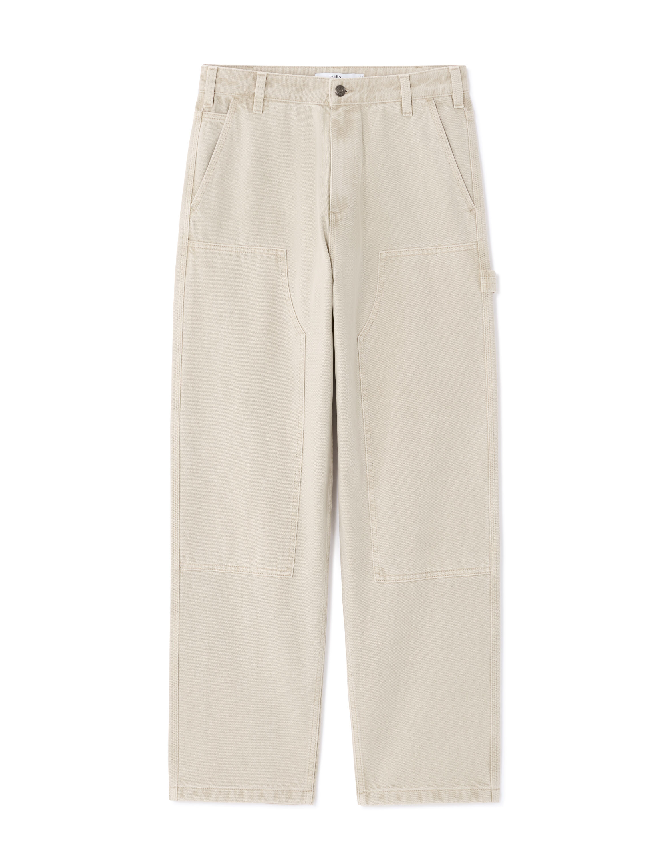 Jean loose 100% coton carpenter - blanc