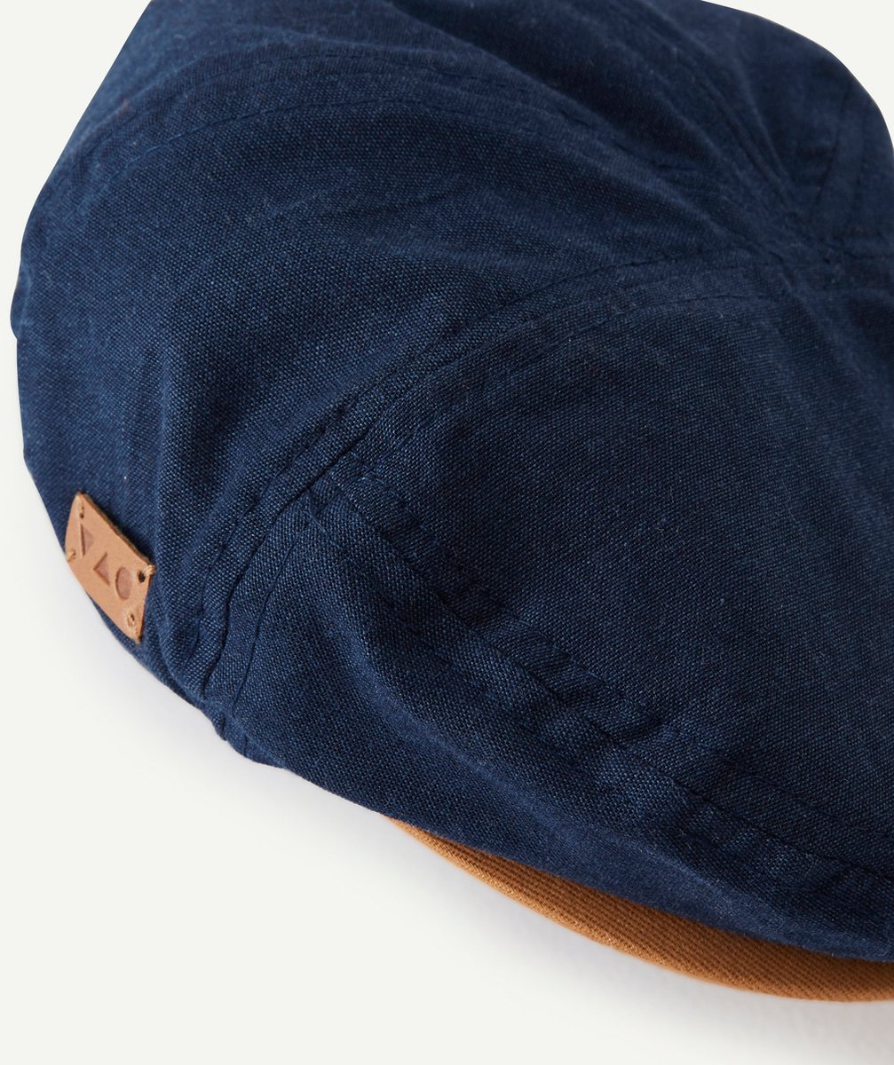CASQUETTE GAVROCHE BÉBÉ GARÇON BLEU MARINE ET MARRON
