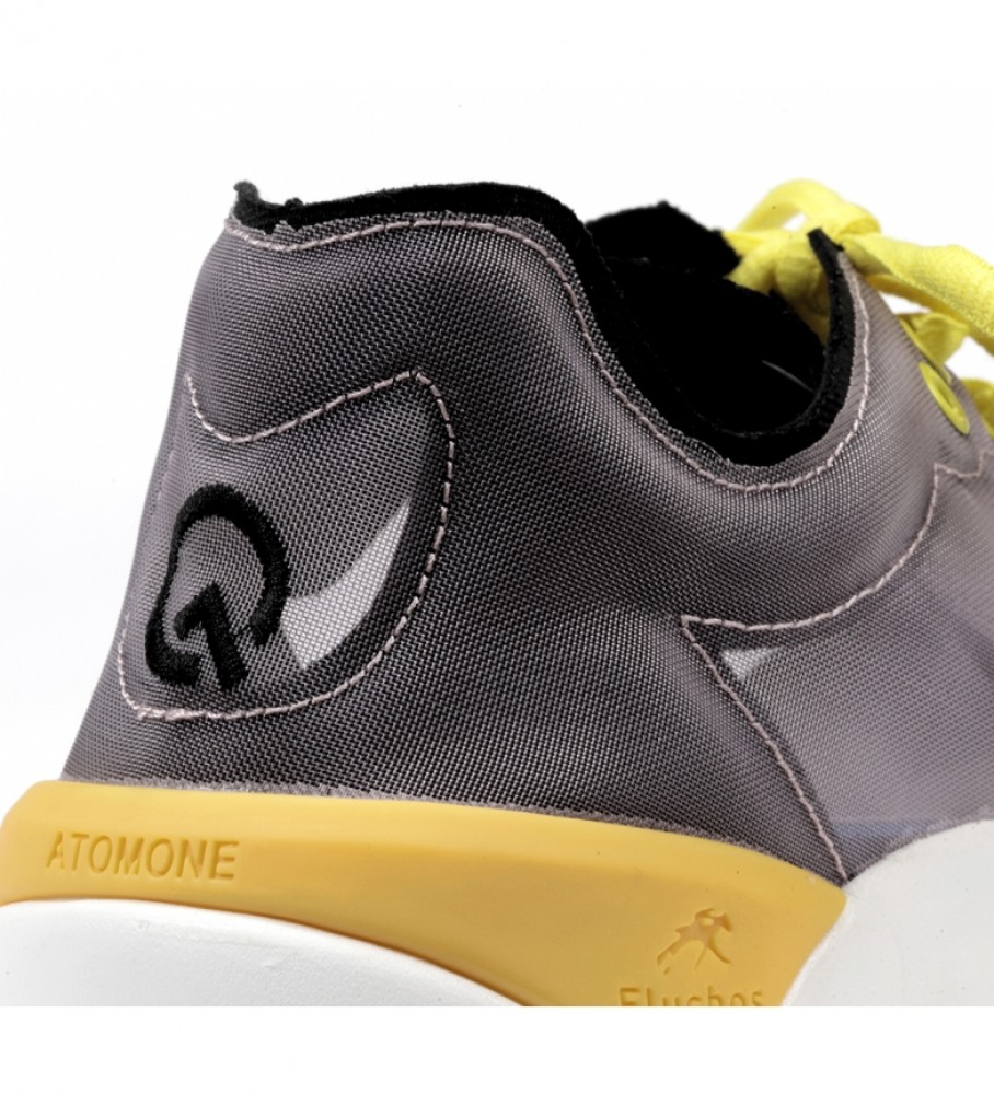 Tênis Fluchos Atom F0881, cinza, mostarda