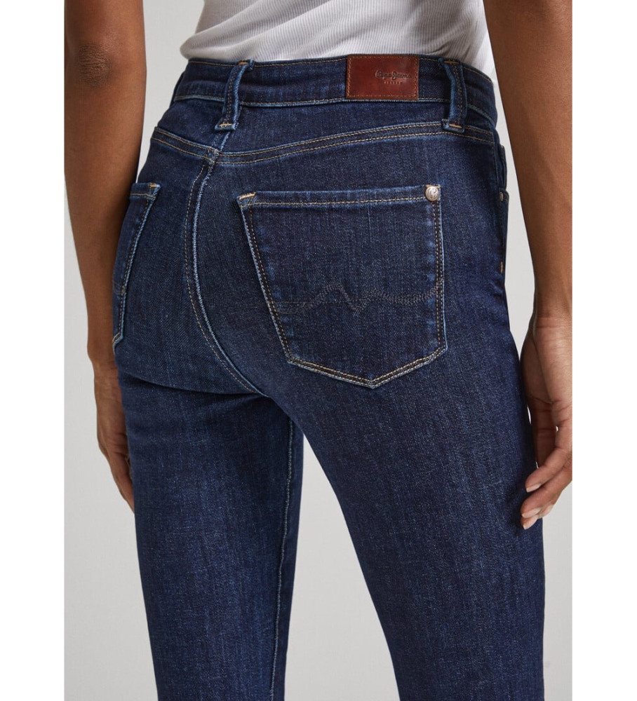 Calça jeans skinny de cintura alta Pepe Jeans, azul marinho.