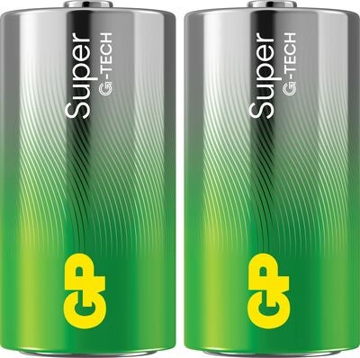GP Super Alkaline G-TECH C/LR14 Batterier 2-Pack
