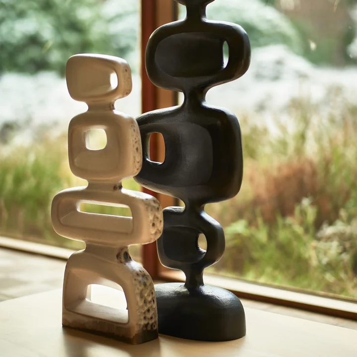 HKliving - Aluminium Skulptur, heavy black