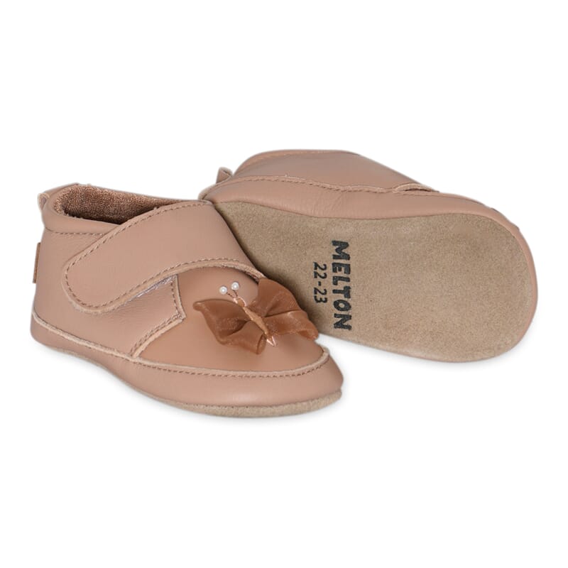 Butterfly Leather Slippers tawny brown - MP - Rumpetroll