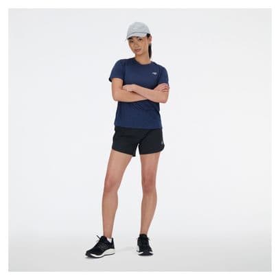 Maillot manches courtes New Balance Athletics Run Bleu Femme