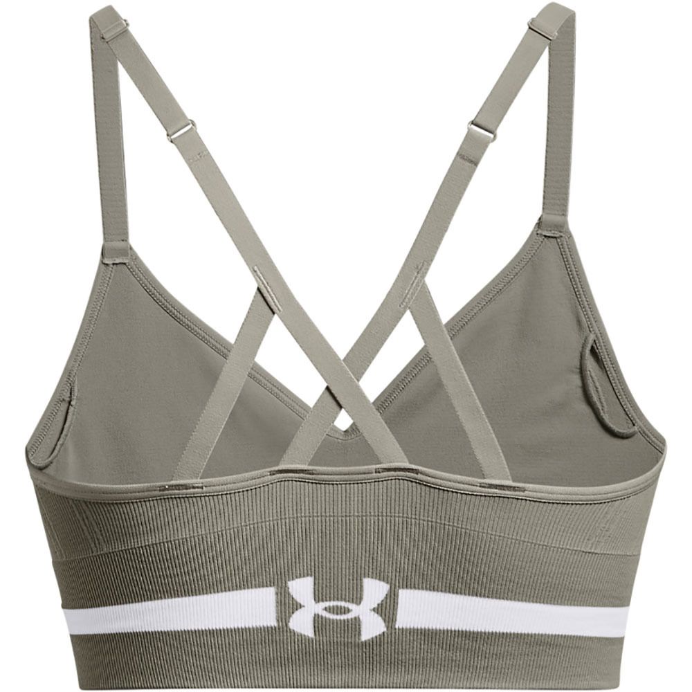 Under Armour SEAMLESS LOW LONG - Brassière Femme vert