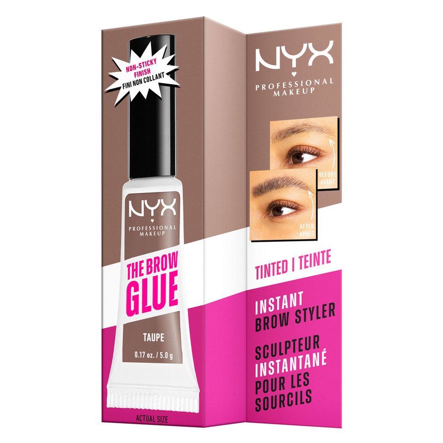 NYX Professional Makeup The Brow Glue Instant Styler 02 Taupe 5g