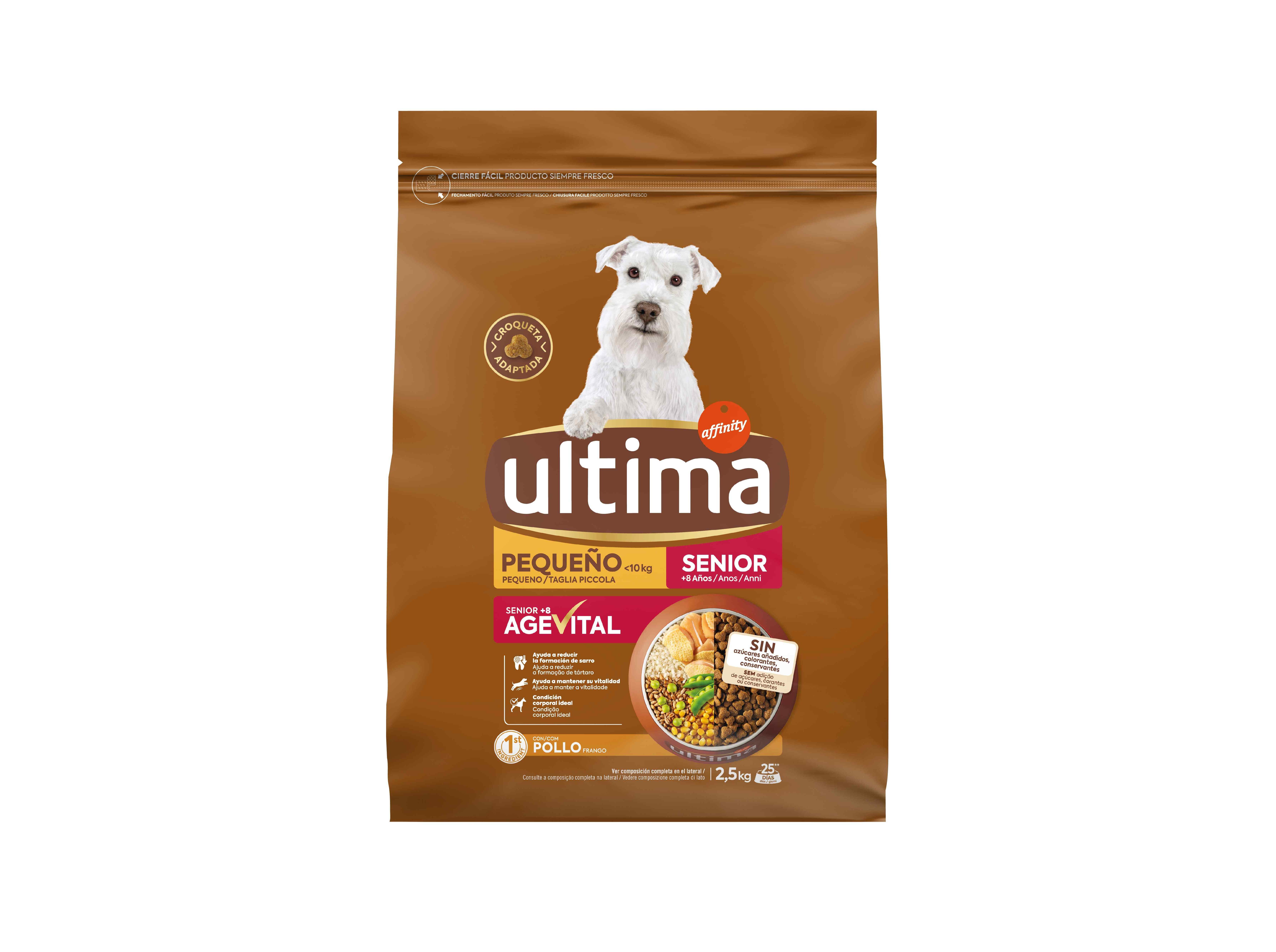 RAÇÃO PARA CÃO MINI ULTIMA SÉNIOR 2.5KG