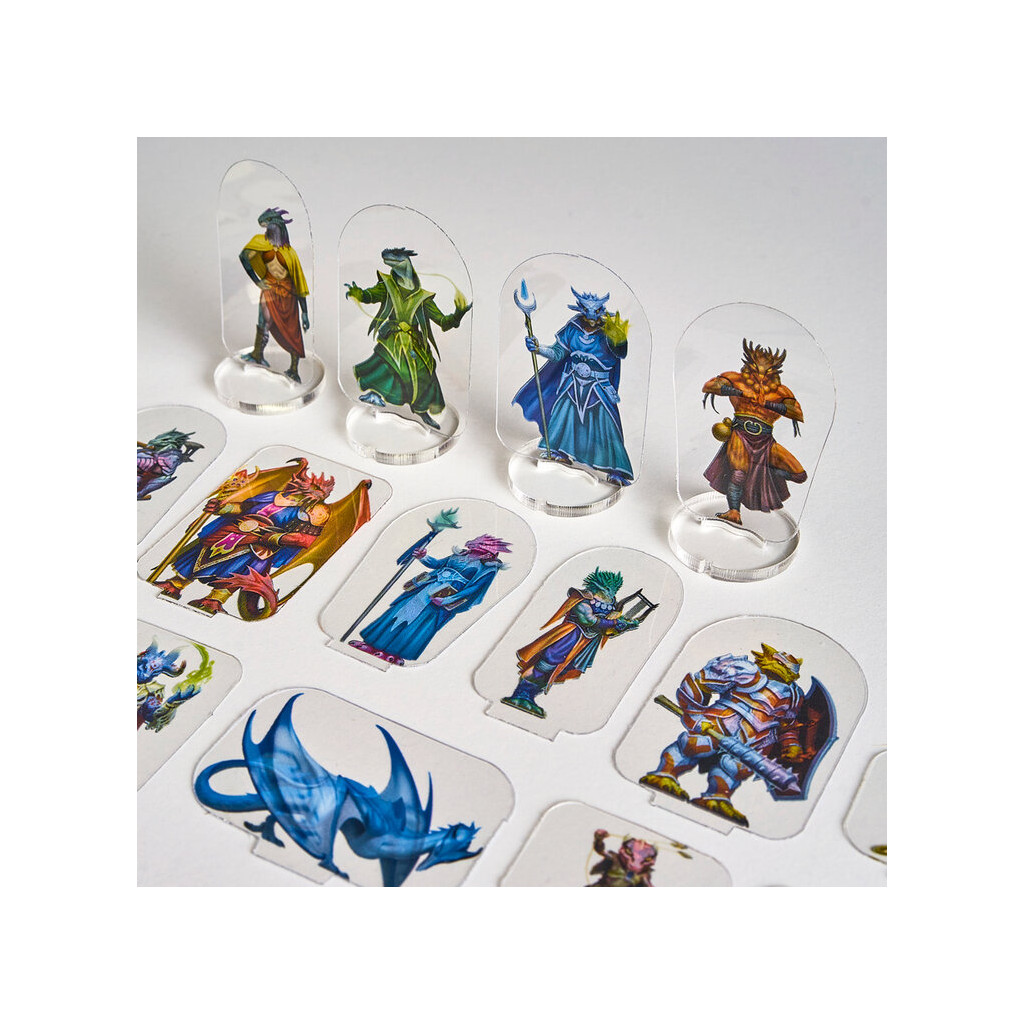 Flat Plastic Miniatures - Dragonborn - 62 Pieces