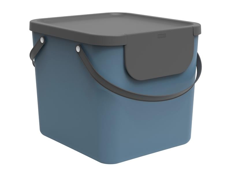 Rotho Recyclingbehälter Albula 40 l, Horizon Blau Mülleimer