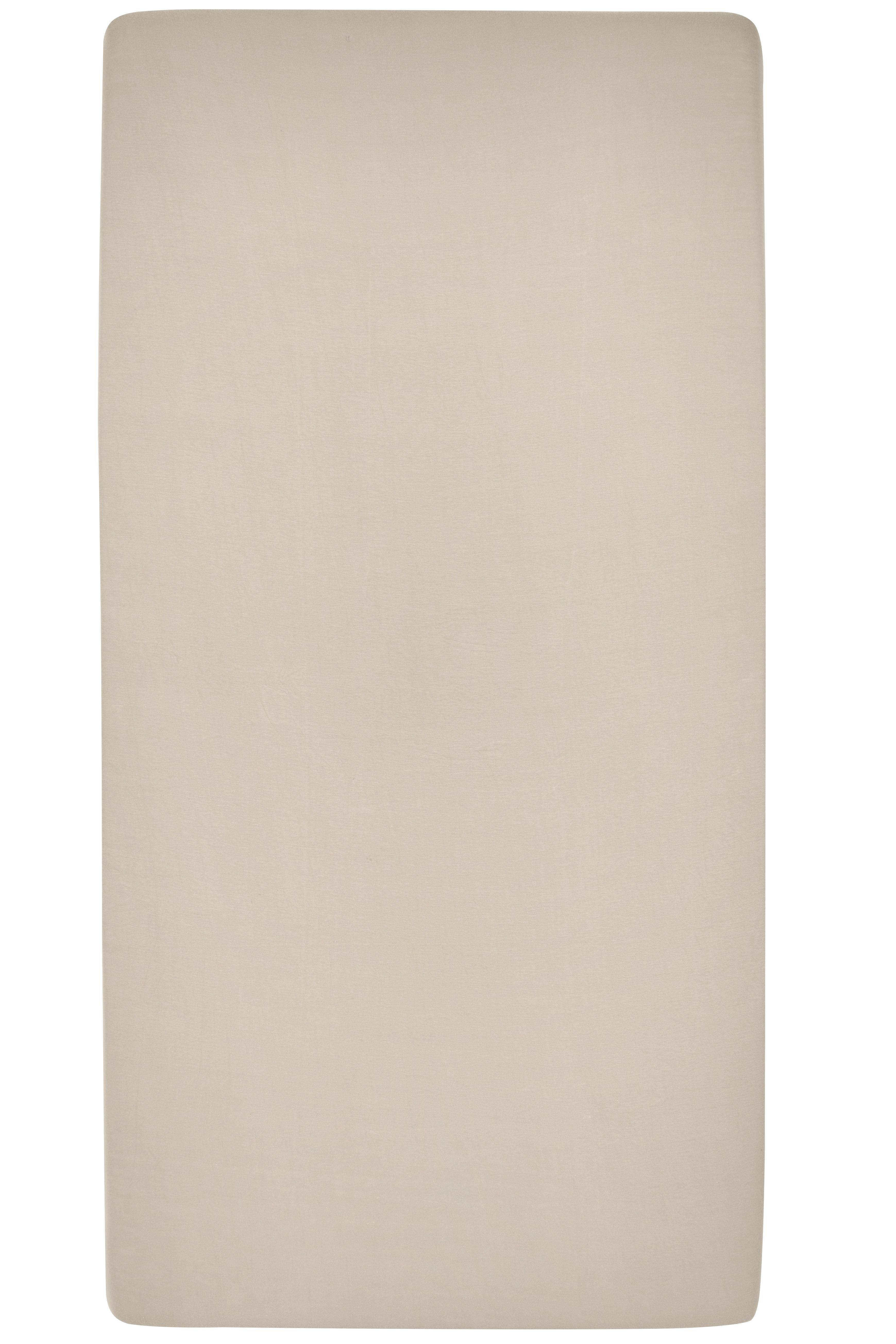 Meyco katoenen ledikant hoeslaken 60x120 cm sand