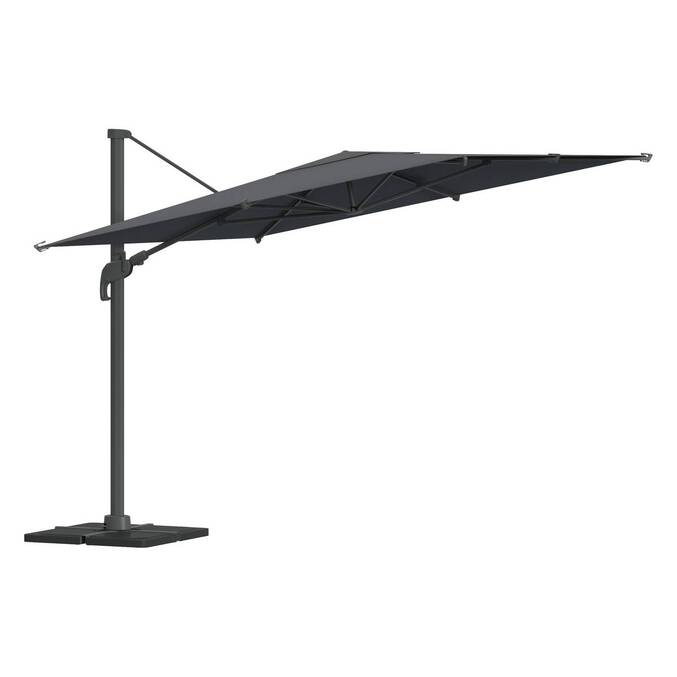 Parasol déporté carré inclinable MELHIA Anthracite / Graphite
