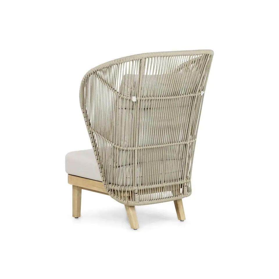 Bistroset 2 personen Teakhout/rope Naturel teak Coco Napoli