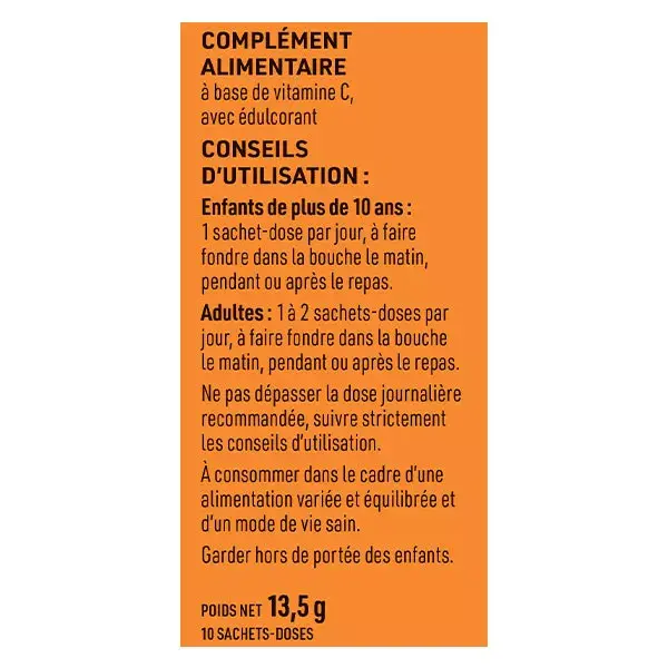 UPSA Vitamine C 500mg sans Sucres 10 sachets