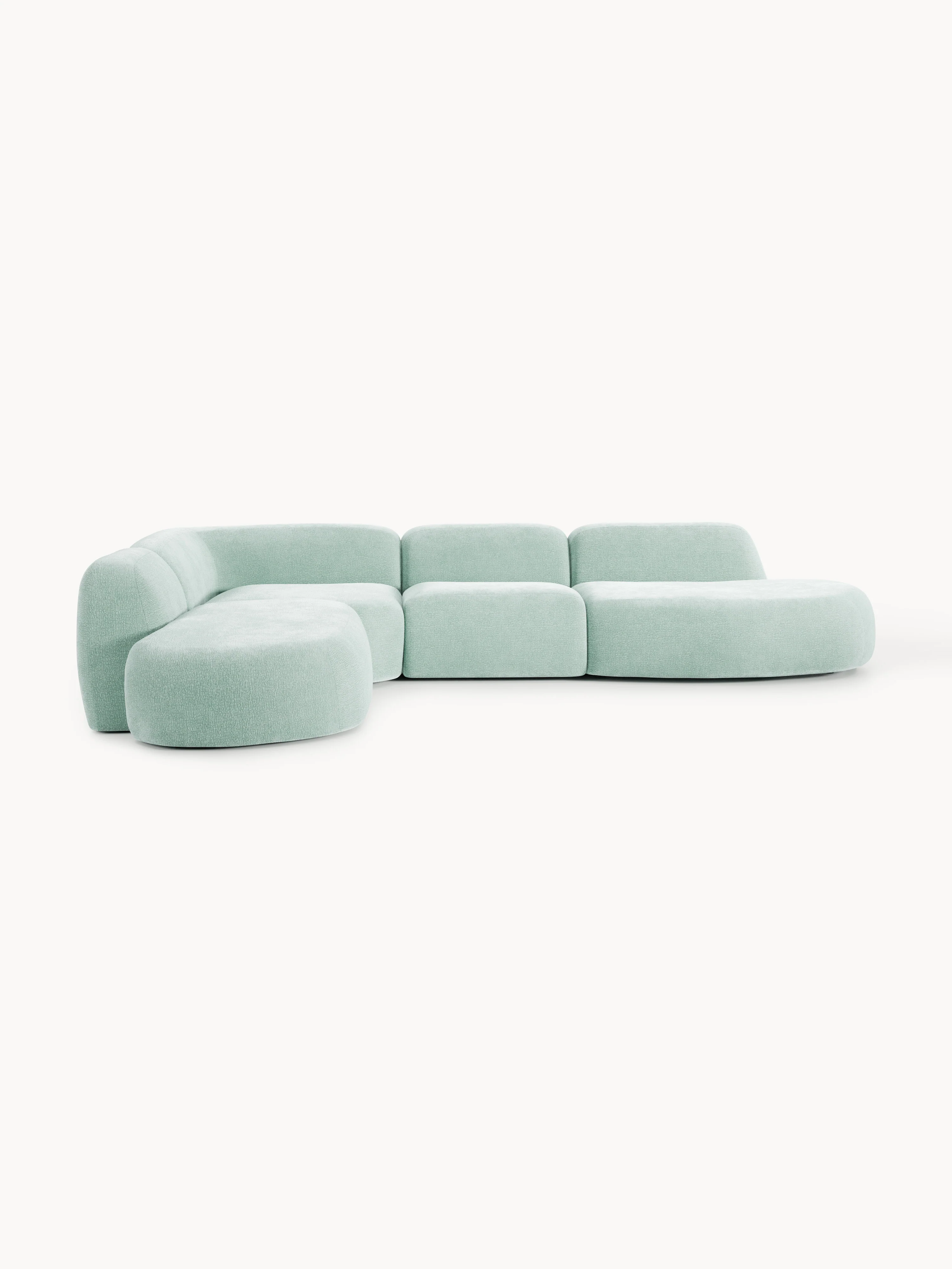 XL modulaire hoekbank Wolke met chaise longue