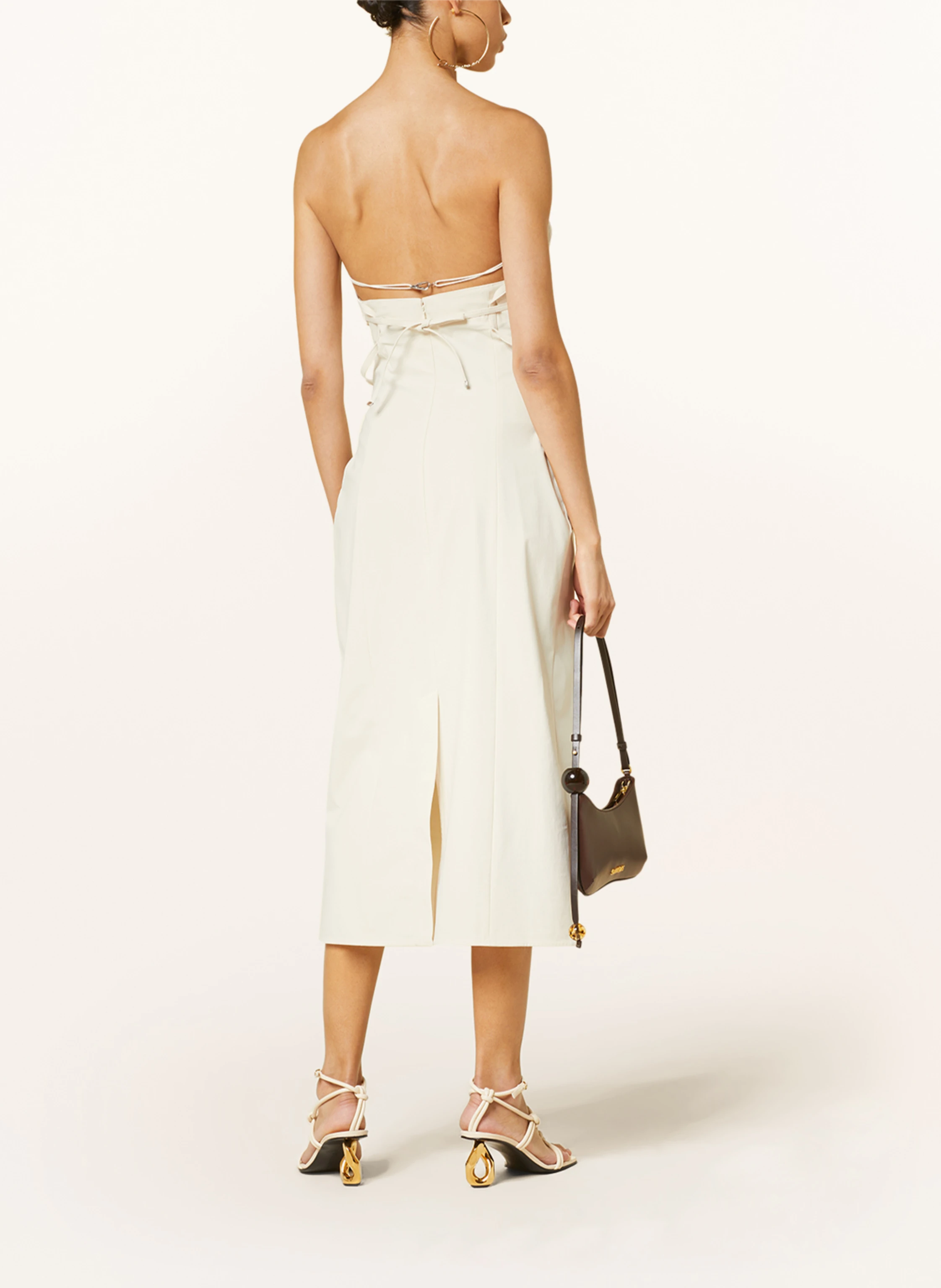 JACQUEMUS Off-Shoulder-Kleid LA ROBE BIKINI in Lederoptik