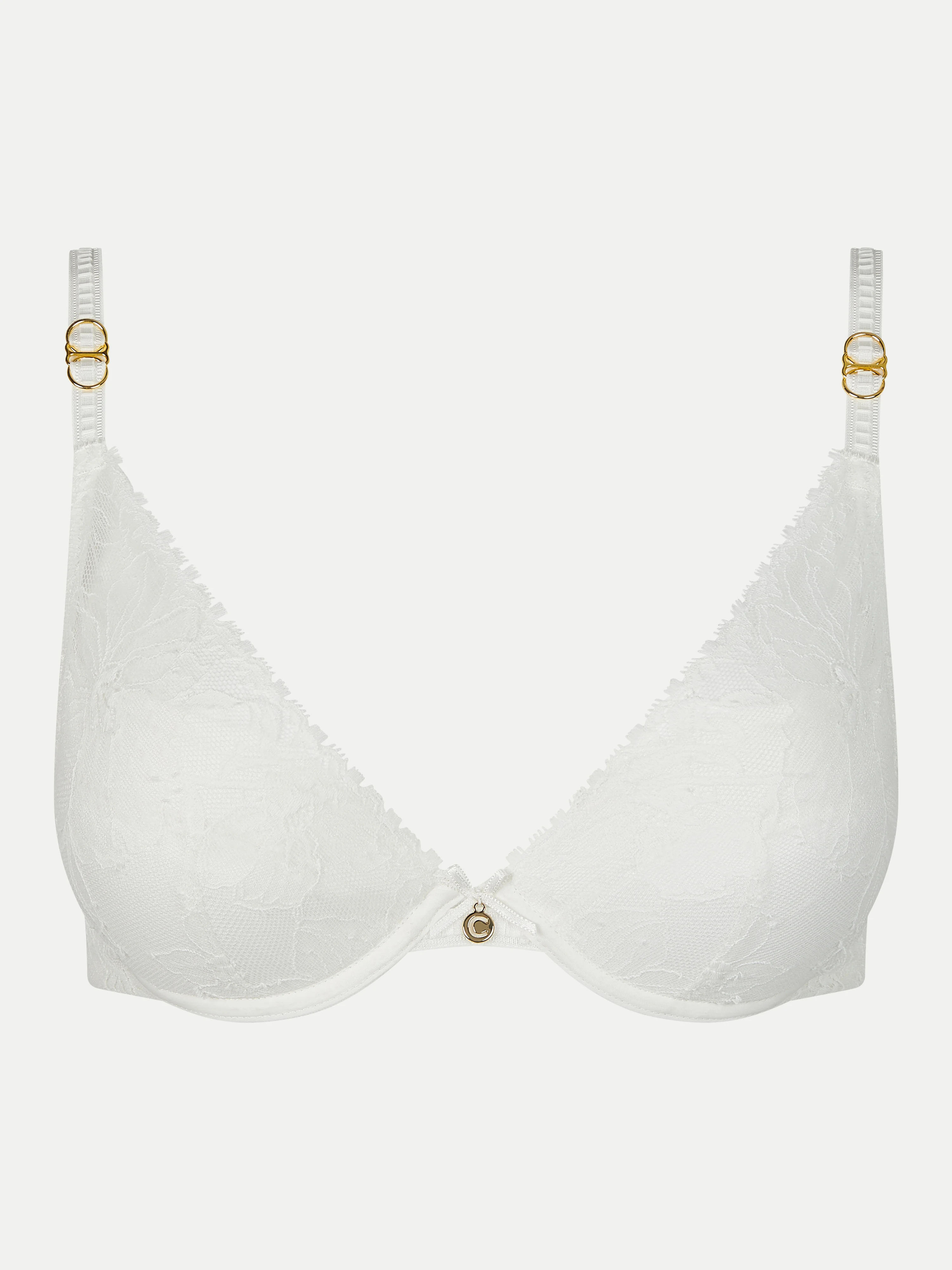 ORCHIDS - Soutien-gorge coques push-up avec dentelle de leavers | Beige