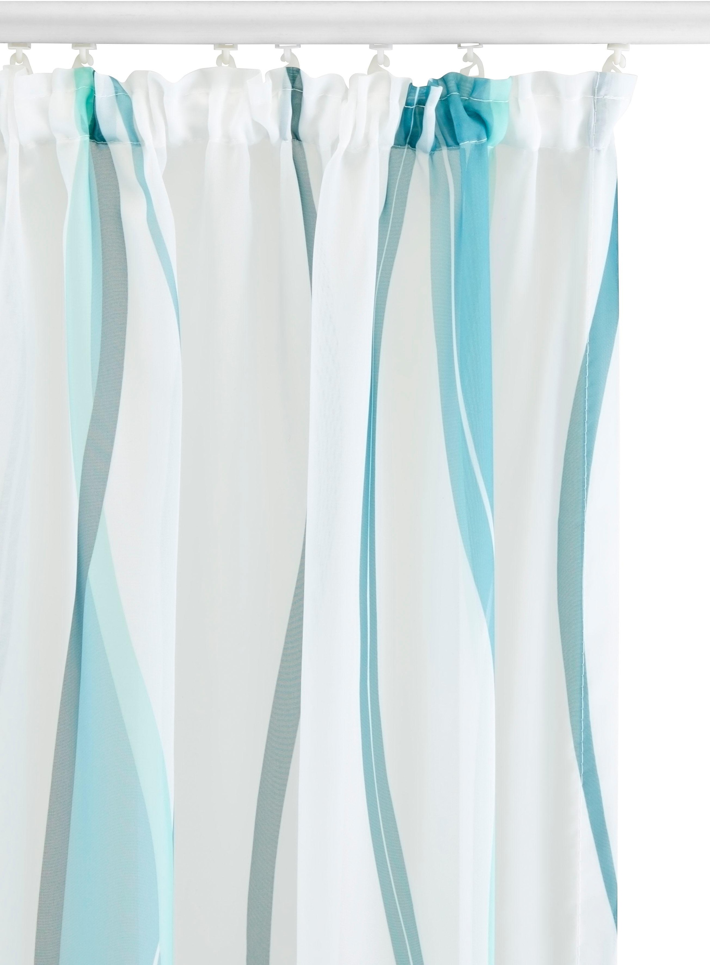 my home Gardine »Dimona« Kräuselband 2 Stk. tlg. 2er-Set, Bestseller, Polyester, Wellen