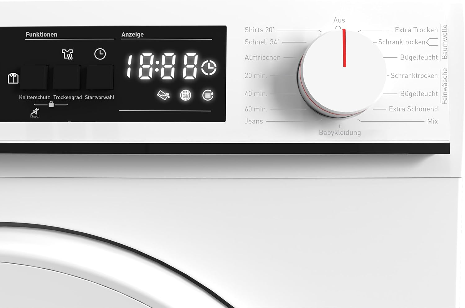 Sharp KD-NHA7S7PW21-DE Wärmepumpentrockner Frontlader, E, 7 kg, 15 Programme, 30 Min. Kurzprogramm, Schontrommel, LED-Innenbeleuchtung, Kindersicherung, Weiß