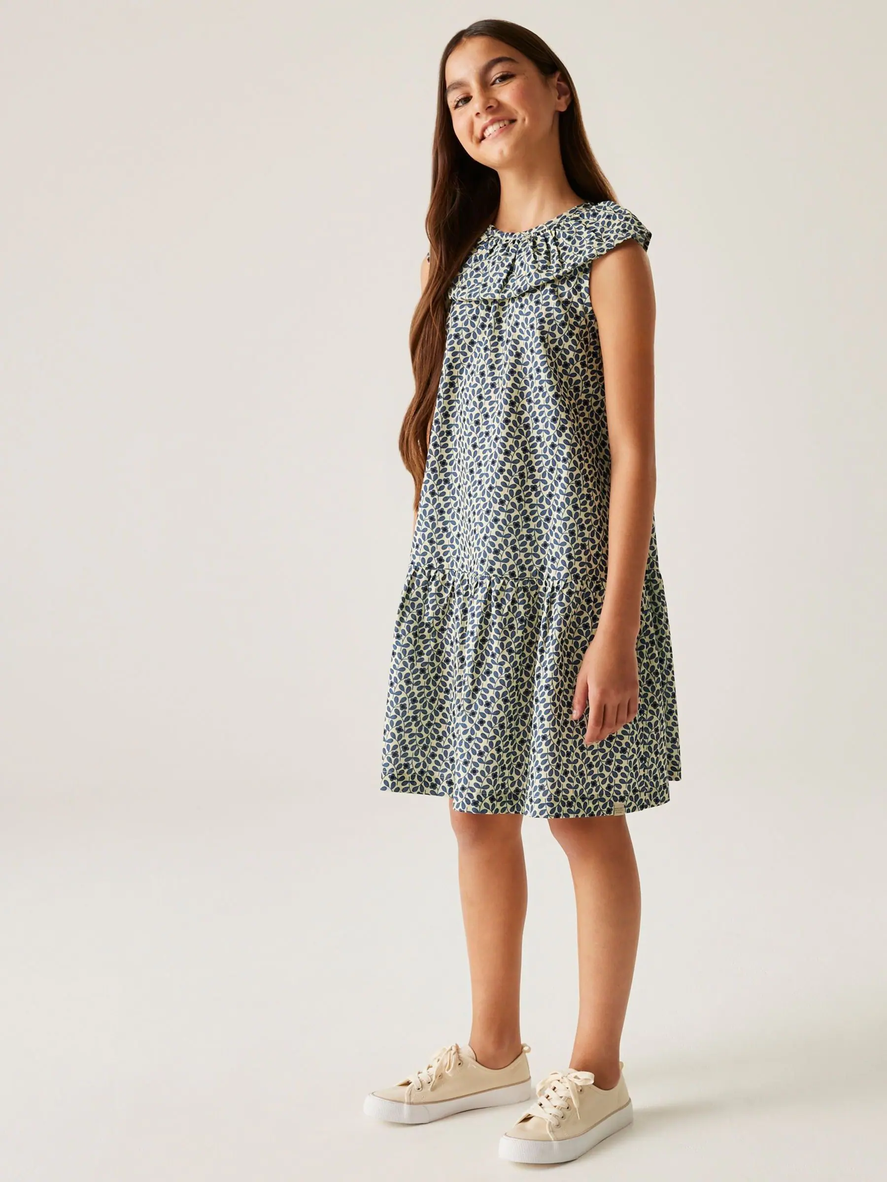 Blauw - Regatta Girls 100% Cotton Orla Kiely Playsuit