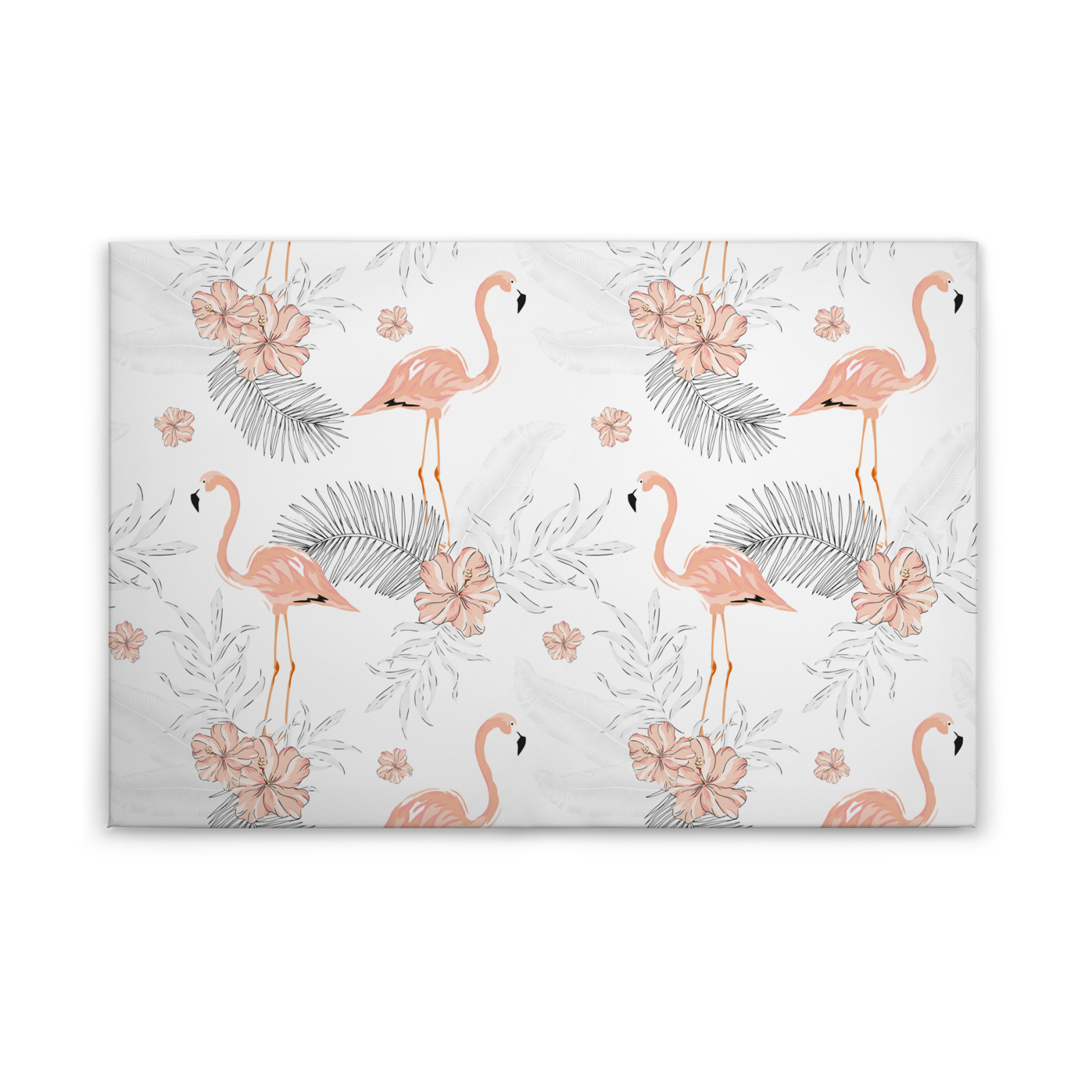 Leinwandbild TROPISCH- rosa-grau - 90x60 cm