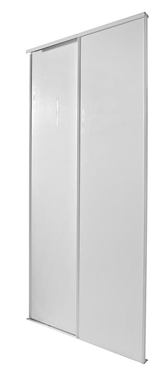 Lot de 2 portes de placard coulissantes blanches effet bois GoodHome Romero 150 x 250 cm