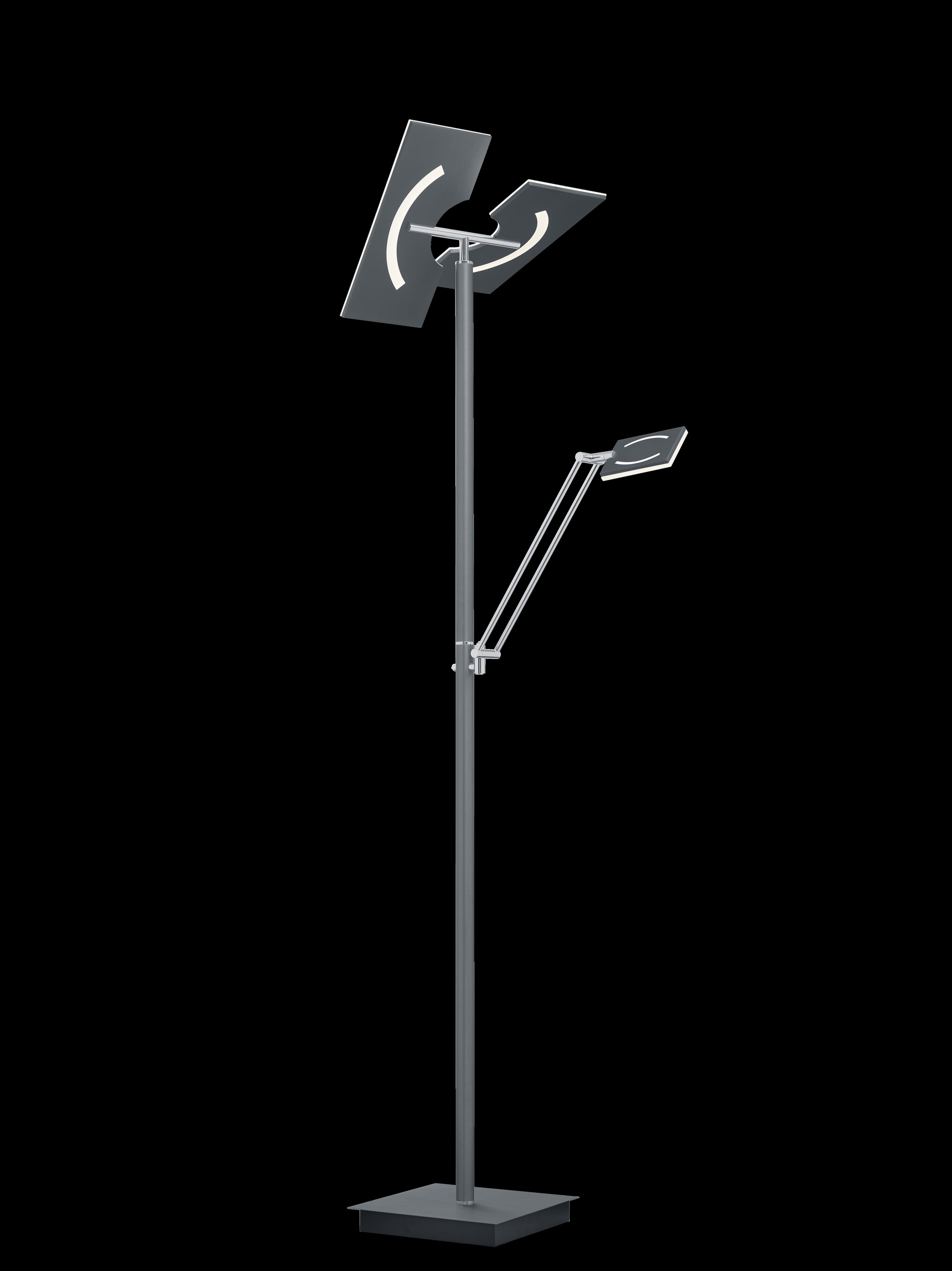 MONDO LED Deckenfluter mit Leselampe MATEO anthrazit