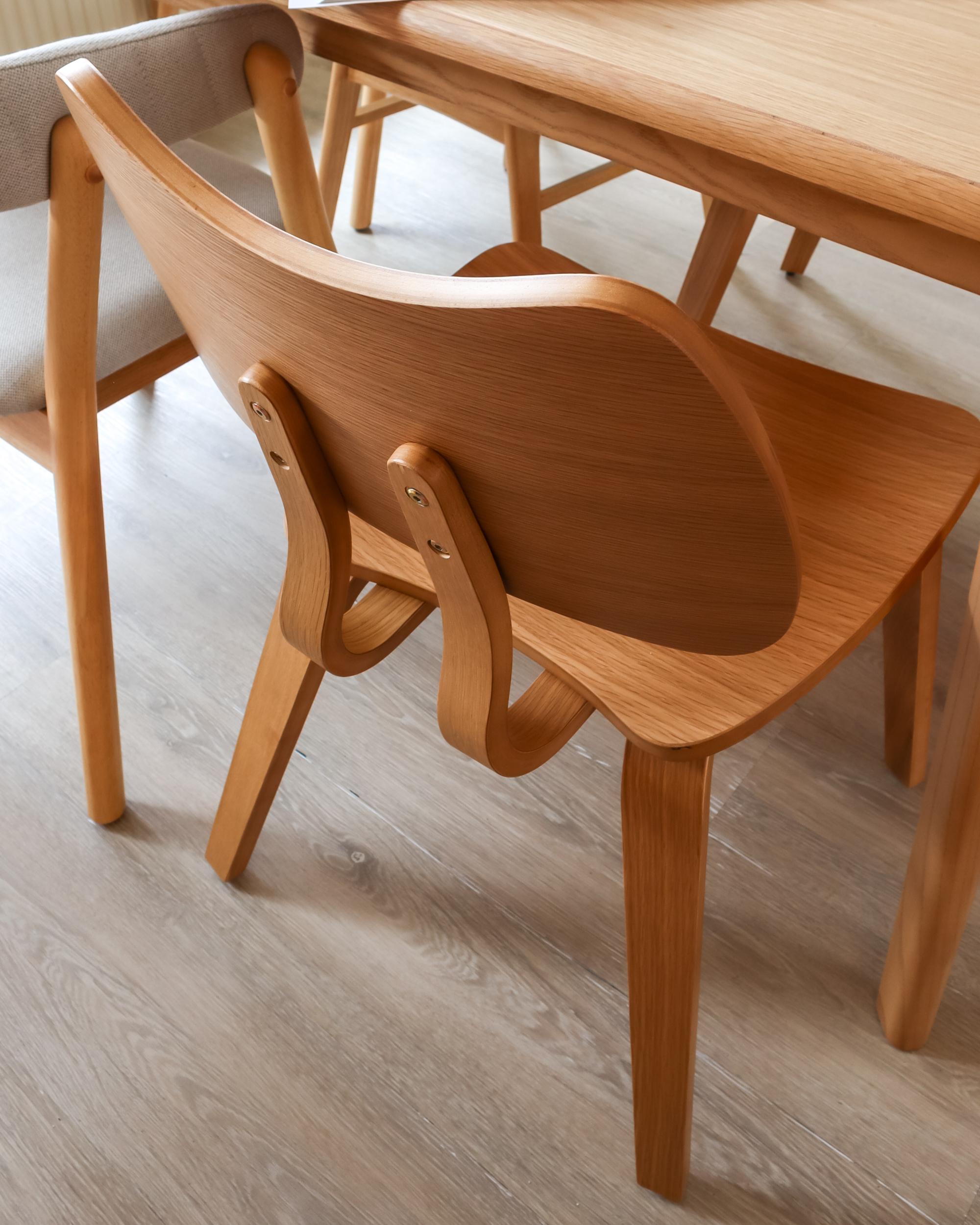 Set van 2 eetkamerstoelen DIANA Hout Lichtbruin