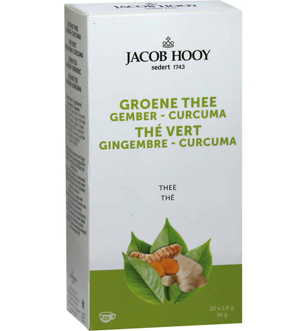 Jacob Hooygroene Thee Gember Curcuma Thee (20 stuks)