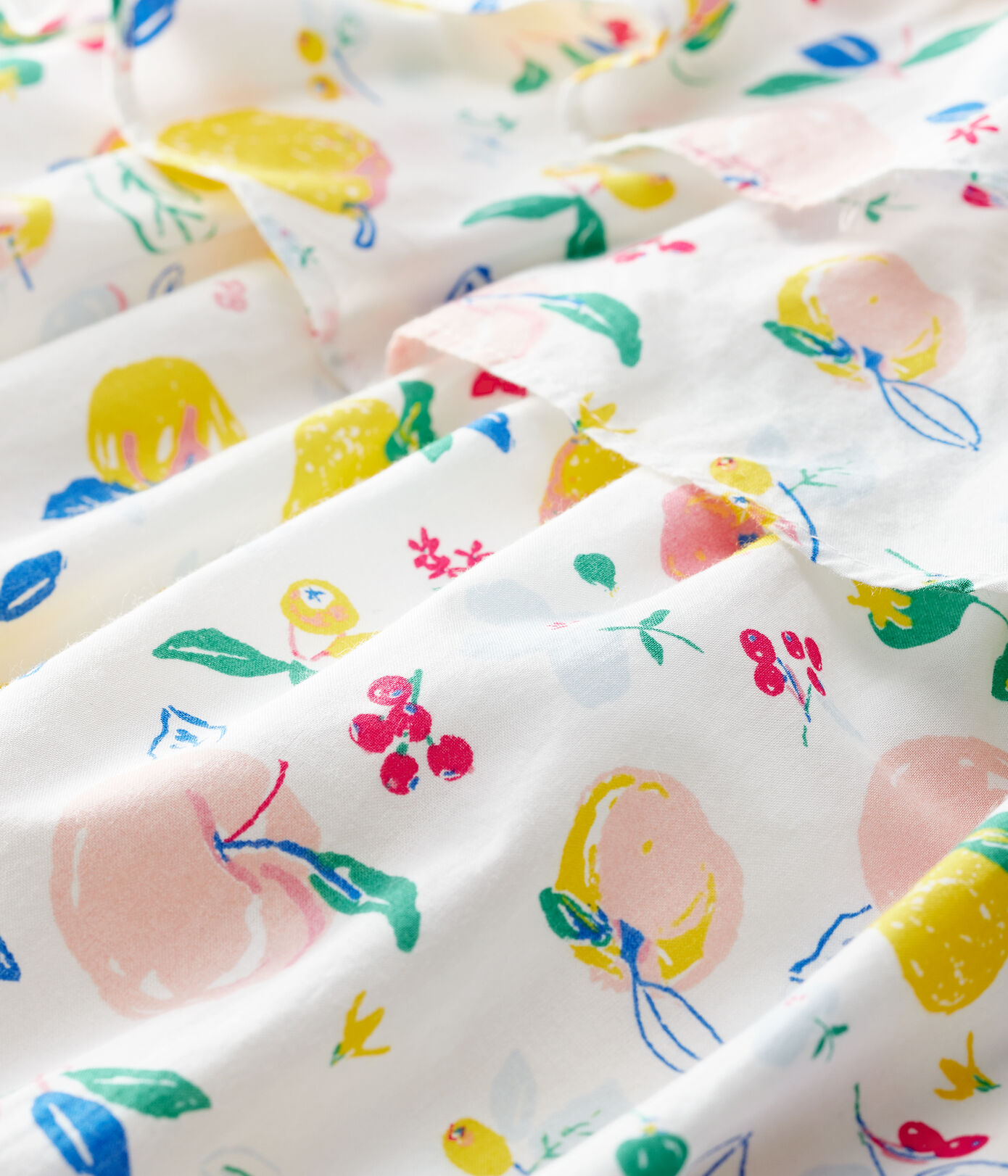 Robe manches courtes en popeline bébé fille