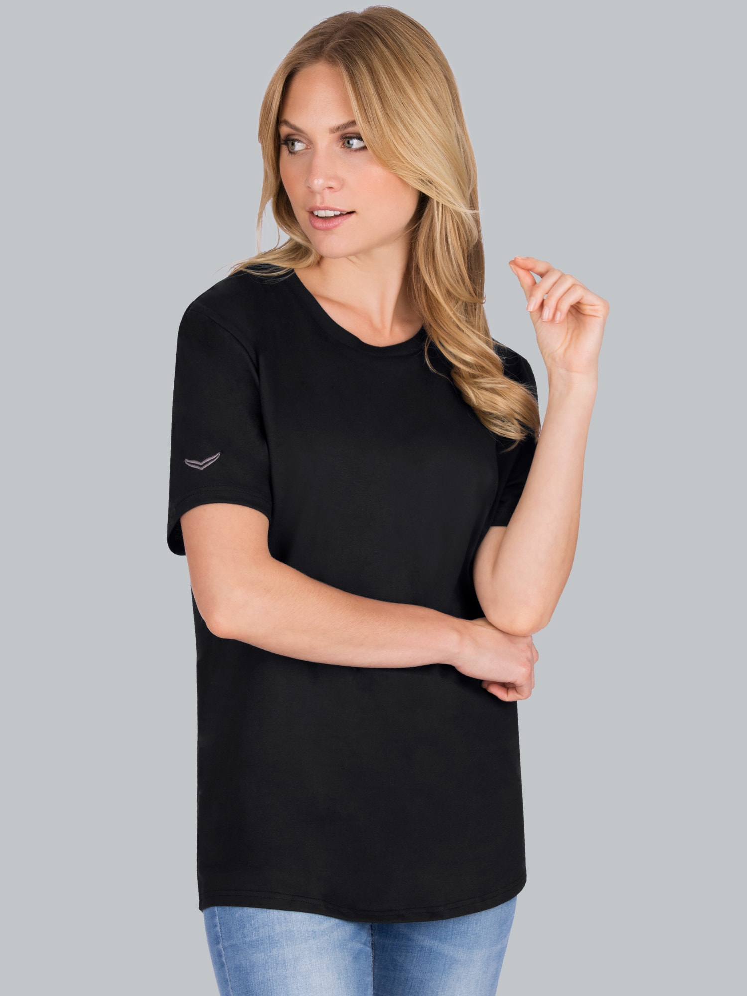 T-Shirt aus 100% Biobaumwolle Schwarz-C2C