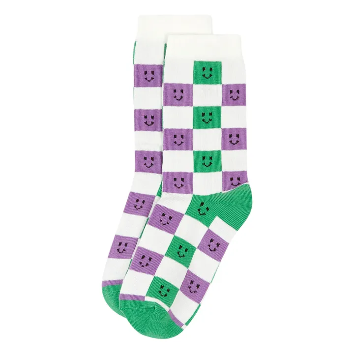 Hundred Pieces Chaussettes Chess | Blanc