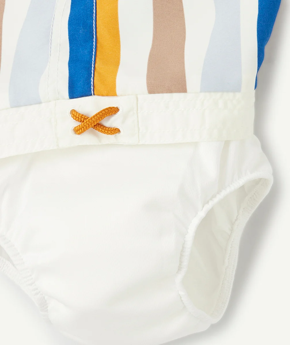 LASSIGSHORT DE BAIN ANTI-UV BÉBÉ GARÇON AVEC RAYURES COLORÉES