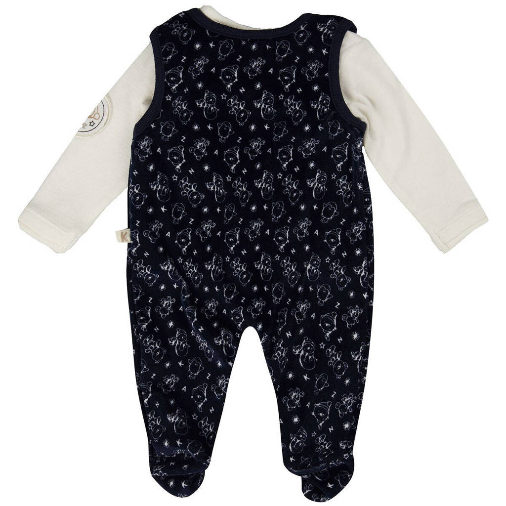 Kanz new born boxpak + longsleeve donkerblauw/offwhite