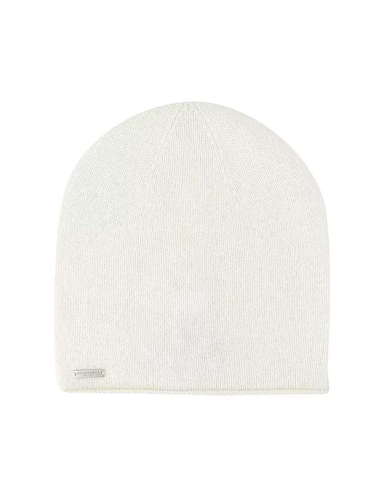 SEEBERGER Kaschmir Mütze - Haube creme