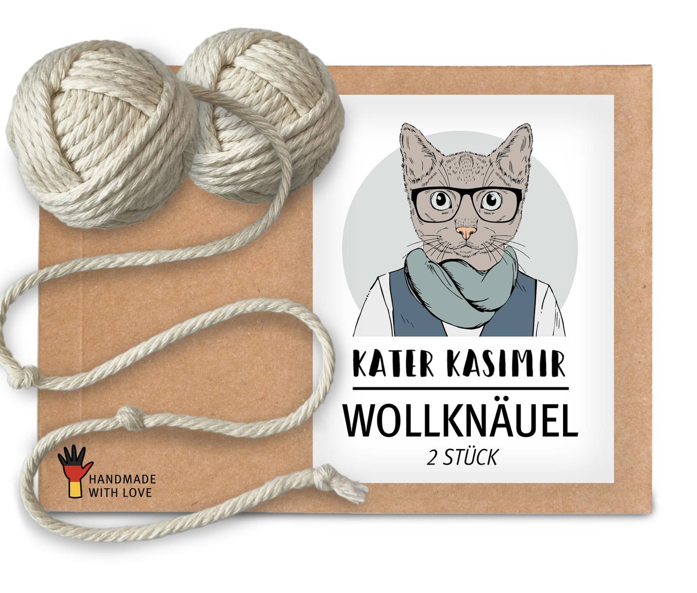 bollen wol / kattenballen van wol. Deze kattenspeeltjes worden met liefde handgemaakt in Duitsland.